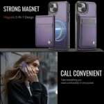 JEEHOOD J06 British Style RFID MagSafe Card Bag PU Phone Case, For iPhone 13, For iPhone 12 / 12 Pro, For iPhone 12 Pro Max, For iPhone 11 Pro Max - Image 7