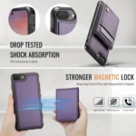 JEEHOOD J06 British Style RFID MagSafe Card Bag PU Phone Case, For iPhone 8 Plus / 7 Plus - Image 4