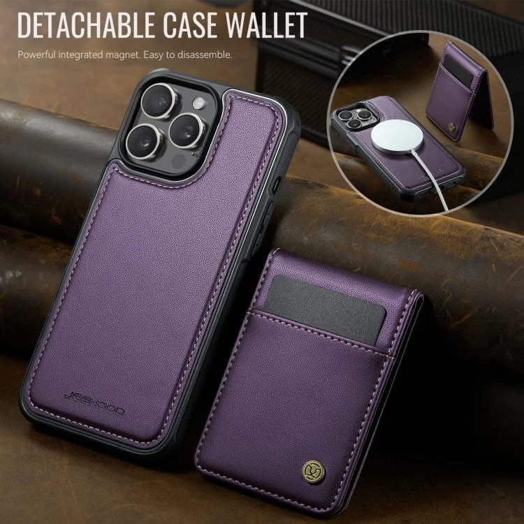EDA007503114A_1.webp JEEHOOD J06 British Style RFID MagSafe Card Bag PU Phone Case, For iPhone 14 Pro Max, For iPhone SE 2022 / SE 2020 / 8, For iPhone 13 Pro Max, For iPhone 13 Pro - Image 2