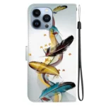 Crystal Texture Colored Drawing Leather Phone Case, For iPhone 12 / 12 Pro - Image 3