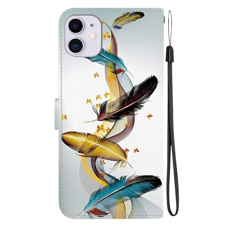 EDA007512318A_2.webp Crystal Texture Colored Drawing Leather Phone Case, For iPhone 11 - Image 3