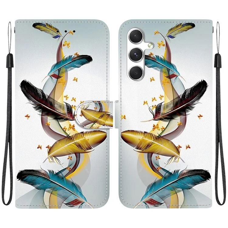 Crystal Texture Colored Drawing Leather Phone Case, For Samsung Galaxy S24+ 5G