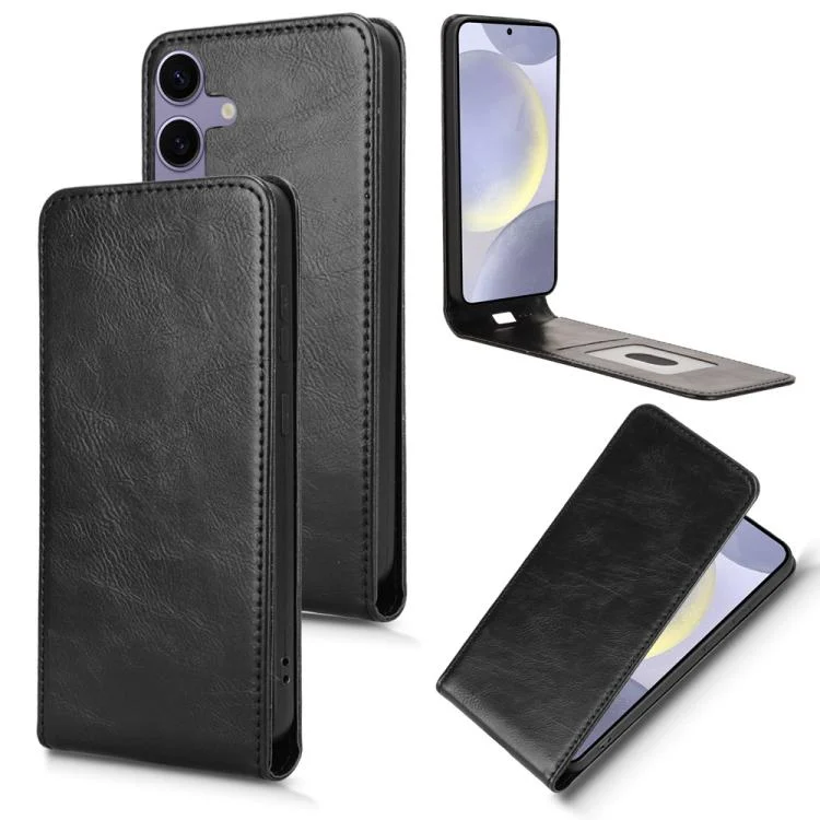Magnetic Vertical Flip Leather Phone Case, For Samsung Galaxy S24+ 5G, For Samsung Galaxy S24 5G