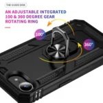 Shockproof TPU Hybrid PC Phone Case with Holder, iPhone 16e - Image 5