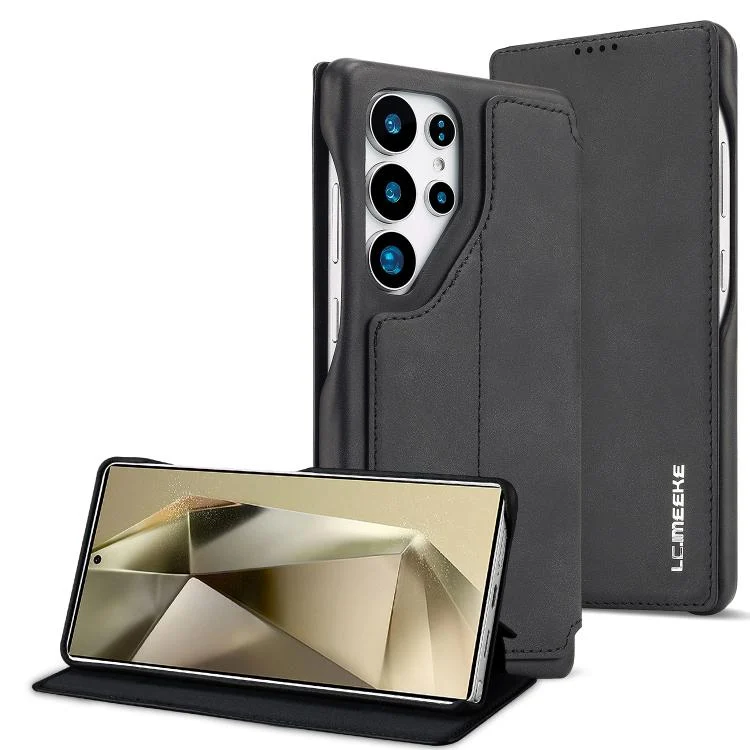 LC.IMEEKE Hon Ancient Series Flip Leather Phone Case, For Samsung Galaxy S25 Ultra 5G