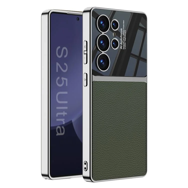 GKK Plating TPU + Leather Full Coverage Phone Case, For Samsung Galaxy S25 Ultra 5G