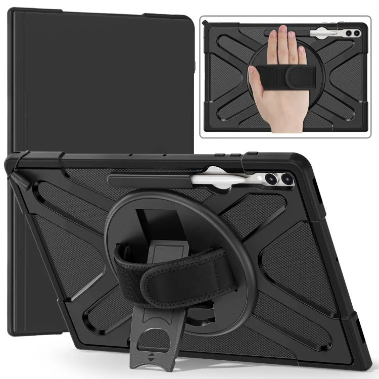 EDA007627701A.webp Rotatable Kickstand Grip Silicone Hybrid PC Tablet Case, For Samsung Galaxy Tab S10 Ultra / S9 Ultra - Image 1