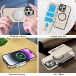 Zipper Wallet Split MagSafe Leather Back Phone Case, For iPhone 14 Pro Max, For iPhone 7 / 8 / SE 2022 - Image 4