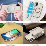 Zipper Wallet Split MagSafe Leather Back Phone Case, For iPhone X / XS, For iPhone XR - Image 5