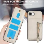 Zipper Wallet Split MagSafe Leather Back Phone Case, For iPhone 16e, For iPhone 16 Pro Max - Image 6