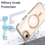 Dual-Color Clear Acrylic Hybrid TPU MagSafe Phone Case, For iPhone 16e - Image 5