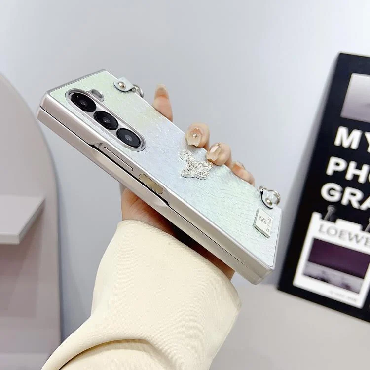 EDA007670301A_2.webp Kirin Pattern Full Coverage Phone Case with Wrist Strap, For Samsung Galaxy Z Fold Special, For Samsung Galaxy Z Fold6 5G, For Samsung Galaxy Z Fold5 5G, For Samsung Galaxy Z Fold4 5G - Image 3