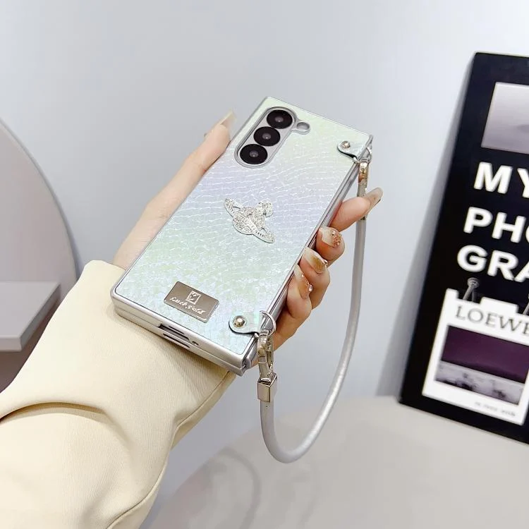 EDA007670305A_3.webp Kirin Pattern Full Coverage Phone Case with Wrist Strap, For Samsung Galaxy Z Fold3 5G - Image 4