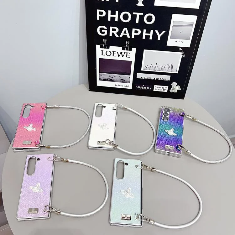 EDA007670305A_5.webp Kirin Pattern Full Coverage Phone Case with Wrist Strap, For Samsung Galaxy Z Fold3 5G - Image 6