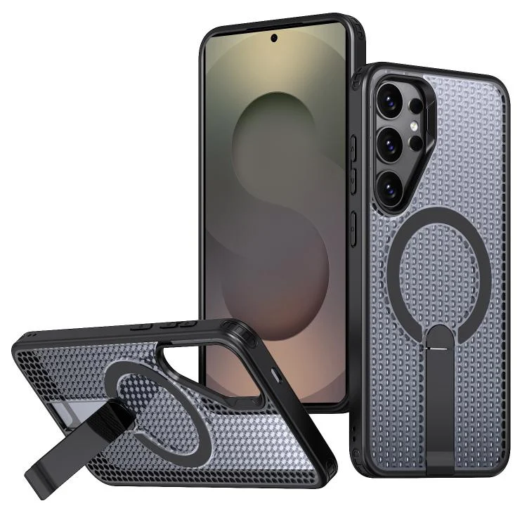 Honeycomb Cooling MagSafe Holder Phone Case, For Samsung Galaxy S24 Ultra 5G