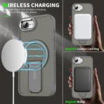 Acrylic Hybrid TPU MagSafe Holder Phone Case, For iPhone 16e - Image 3
