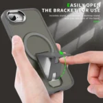Acrylic Hybrid TPU MagSafe Holder Phone Case, For iPhone 16e - Image 7