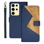 idewei Two-color Splicing Leather Phone Case, For Samsung Galaxy S25 Ultra 5G