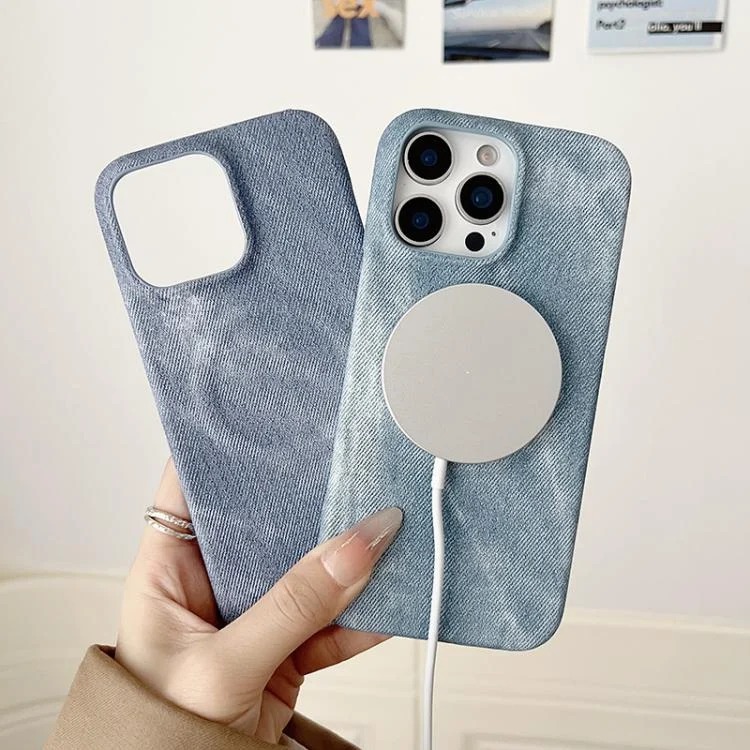 EDA0077258_B5.webp Denim MagSafe Magnetic PC + PU Phone Case, For iPhone 12 Pro Max - Image 6
