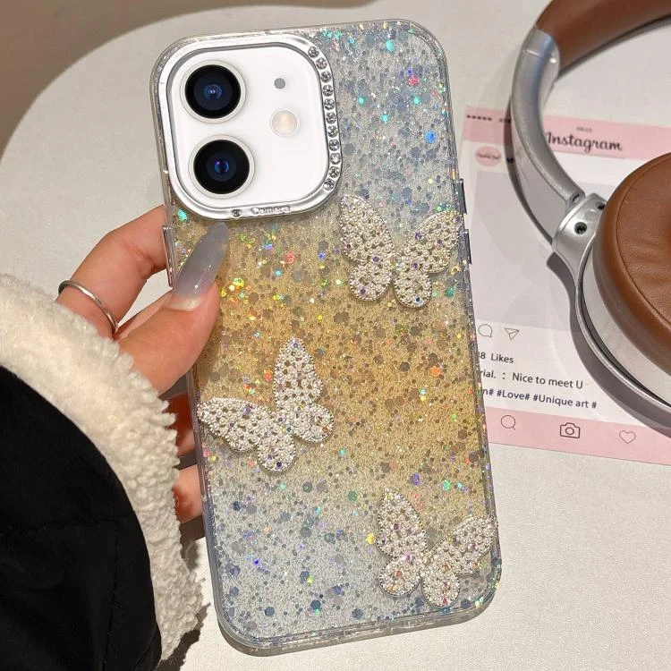 Butterflies Starry Sky Gradient IMD Phone Case, For iPhone 12, For iPhone 12 Pro Max, For iPhone 12 Pro