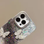 Butterflies Starry Sky Gradient IMD Phone Case, For iPhone 16, For iPhone 15 Pro Max, For iPhone 15 Pro - Image 3