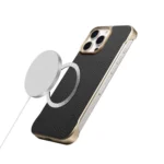 Denior A20 Genuine Leather Litchi Texture MagSafe Frameless Phone Case, For iPhone 15 Plus / 14 Plus, For iPhone 15, For iPhone 14 / 13, For iPhone 14 Pro, For iPhone 14 Pro Max - Image 4