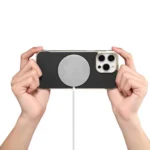 Denior A20 Genuine Leather Litchi Texture MagSafe Frameless Phone Case, For iPhone 15 Plus / 14 Plus, For iPhone 15, For iPhone 14 / 13, For iPhone 14 Pro, For iPhone 14 Pro Max - Image 6