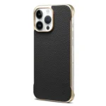 Denior A20 Genuine Leather Litchi Texture MagSafe Frameless Phone Case, For iPhone 16 Pro Max, For iPhone 16 Pro, For iPhone 16 Plus, For iPhone 16, For iPhone 15 Pro Max, For iPhone 15 Pro