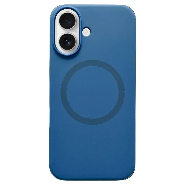 Metal Frame Liquid Silicone MagSafe Phone Case, For iPhone 16 Plus