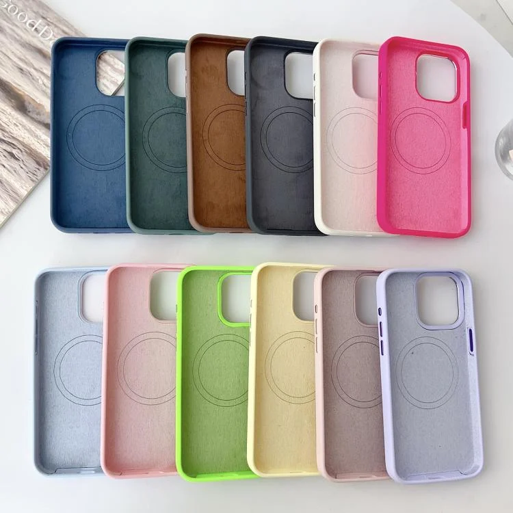 EDA0077335_B2.webp Metal Frame Liquid Silicone MagSafe Phone Case, For iPhone 12 Pro Max - Image 3