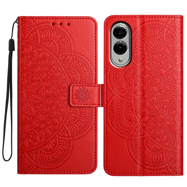 Flower Embossed Leather Phone Case, For Samsung Galaxy S25 Edge 5G