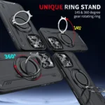 Rotating Ring Holder Magnetic MagSafe Phone Case, For iPhone 16e, For iPhone 16 Pro Max, For iPhone 16 Pro - Image 4
