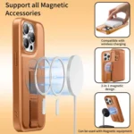 CaseNeo Finger Grip Strap MagSafe Leather Phone Case, For iPhone 15 Pro, For iPhone 15 Plus / 14 Plus, For iPhone 15 - Image 7