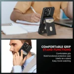 2-in-1 Magnetic Wallet MagSafe Leather Back Phone Case, For iPhone 12 Pro Max, For iPhone 11 Pro Max, For iPhone 11, For iPhone 11 Pro - Image 6