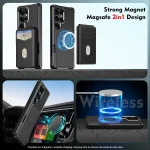 2-in-1 Magnetic Wallet MagSafe Leather Back Phone Case, For Samsung Galaxy S24 Ultra 5G, For Samsung Galaxy S24+ 5G, For Samsung Galaxy S24 5G, For Samsung Galaxy S23 FE 5G - Image 5