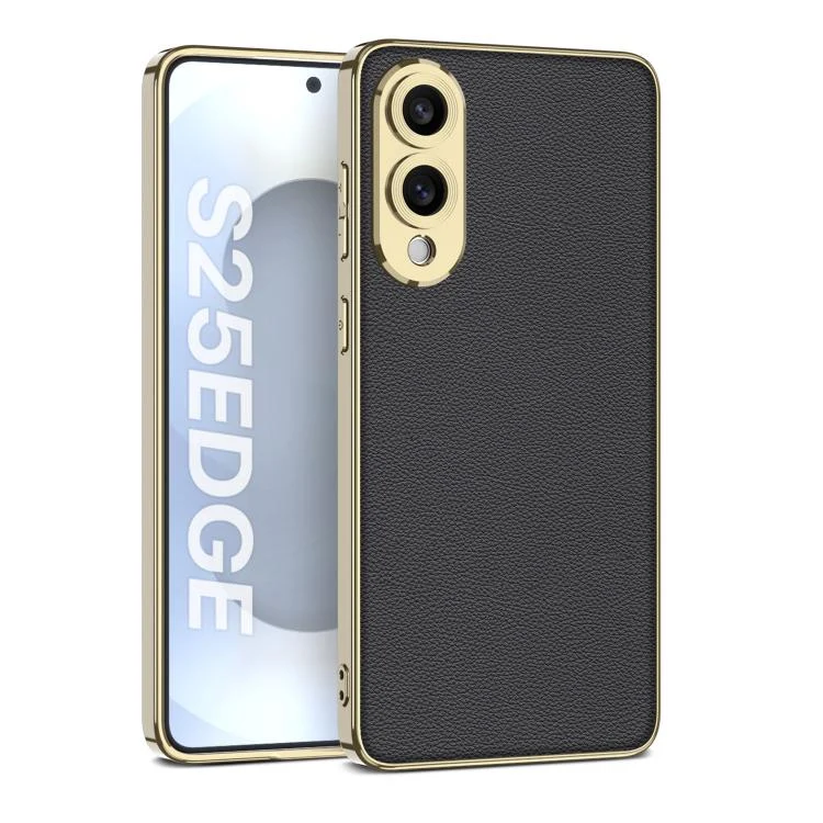GKK Plating TPU Leather Full Coverage Phone Case, For Samsung Galaxy S25 Edge 5G