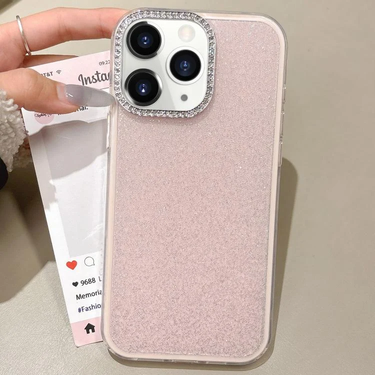 Rhinestone-Embedded Camera Frame Glitter Full Coverage Phone Case, For iPhone 11 Pro Max, For iPhone 11