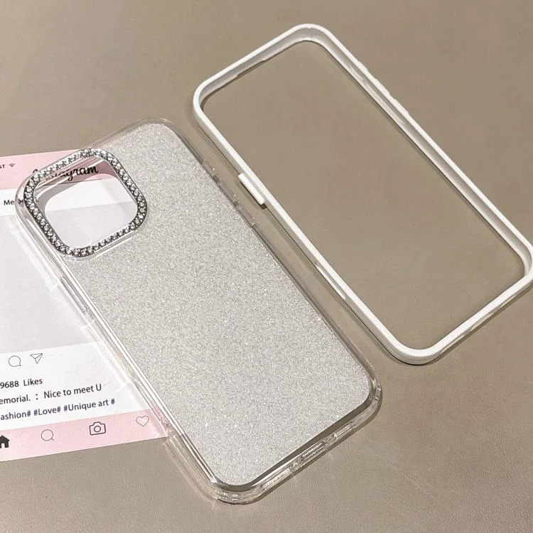 EDA0078070_B2.webp Rhinestone-Embedded Camera Frame Glitter Full Coverage Phone Case, For iPhone 16 Pro Max, For iPhone 16 Pro - Image 3