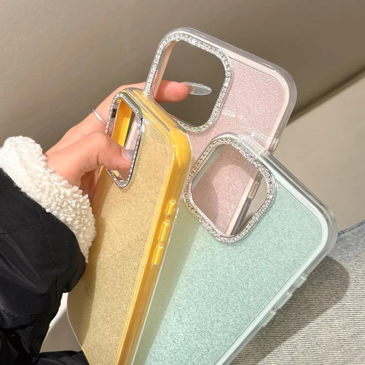 EDA0078070_B6.webp Rhinestone-Embedded Camera Frame Glitter Full Coverage Phone Case, For iPhone 16 Pro Max, For iPhone 16 Pro - Image 7