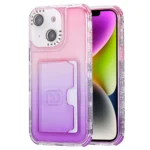 Gradient Color TPU + PC Card Slot Full Coverage Phone Case, For iPhone 13 / 14, For iPhone 12 Pro Max