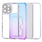 Gradient Color TPU + PC Card Slot Full Coverage Phone Case, For iPhone 13 / 14, For iPhone 12 Pro Max - Image 3