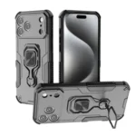 Metal Kickstand TPU Hybrid PC Phone Case, For iPhone 17 Pro Max, For iPhone 17 Pro, For iPhone 17, For iPhone 17 Air