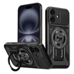 Armor Rotating Holder MagSafe Phone Case, For iPhone 16 Plus, For iPhone 16, For iPhone 15 Pro Max