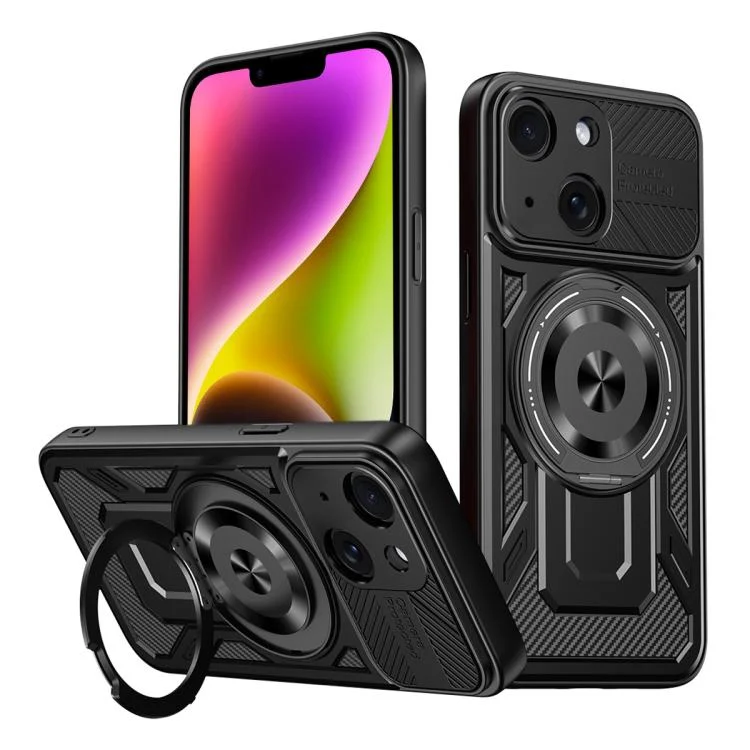 Armor Rotating Holder MagSafe Phone Case, For iPhone 14 Plus, For iPhone 14, For iPhone 14 Pro