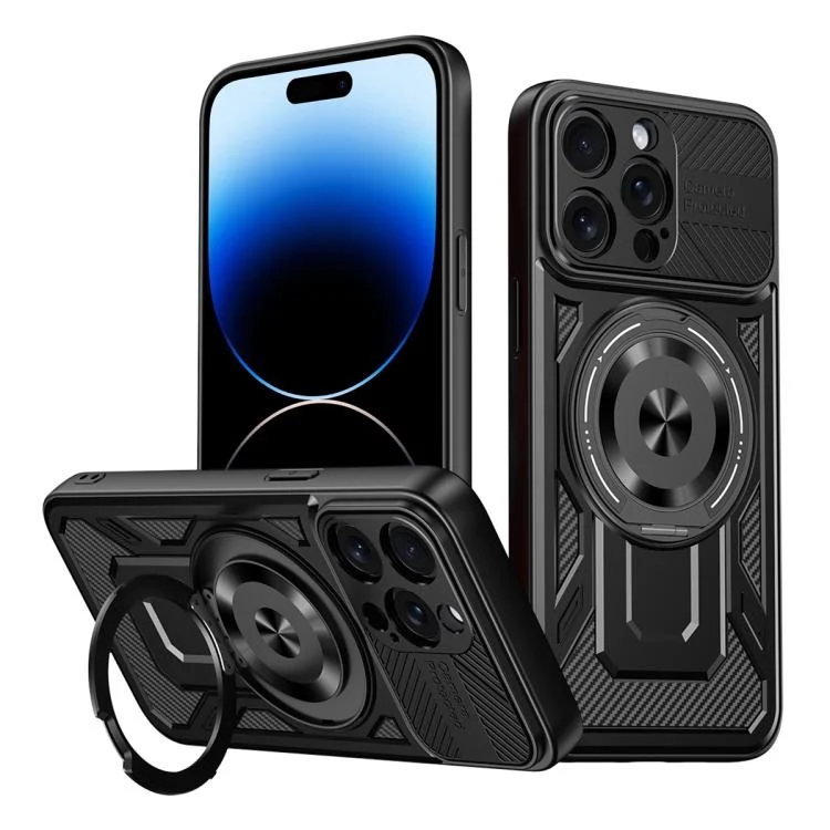 Armor Rotating Holder MagSafe Phone Case, For iPhone 14 Pro Max, For iPhone 13 Pro Max, For iPhone 13 Pro