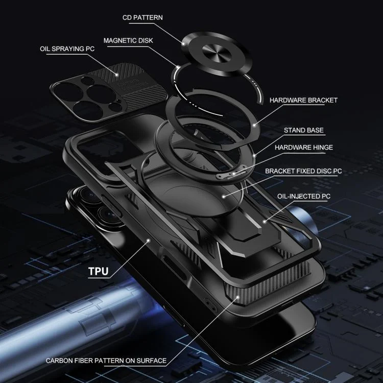 EDA0078320_B4.webp Armor Rotating Holder MagSafe Phone Case, For iPhone 13, For iPhone 12, For iPhone 12 Pro Max - Image 5