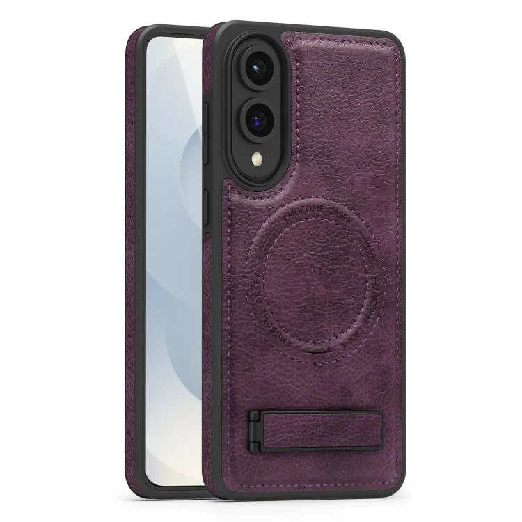 Multi-function Holder MagSafe PU Phone Case, For Samsung Galaxy S25 Edge 5G, For Samsung Galaxy S25 5G