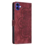 Mandala Embossed Retro Frosted Leather Phone Case, For iPhone 16, For iPhone 15 Pro Max, For iPhone 15 Pro, For iPhone 15 Plus - Image 3