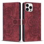 Mandala Embossed Retro Frosted Leather Phone Case, For iPhone 14 Pro Max, For iPhone 7 / 8 / SE 2022, For iPhone 13 Pro Max, For iPhone 13 Pro