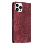 Mandala Embossed Retro Frosted Leather Phone Case, For iPhone 14 Pro Max, For iPhone 7 / 8 / SE 2022, For iPhone 13 Pro Max, For iPhone 13 Pro - Image 3
